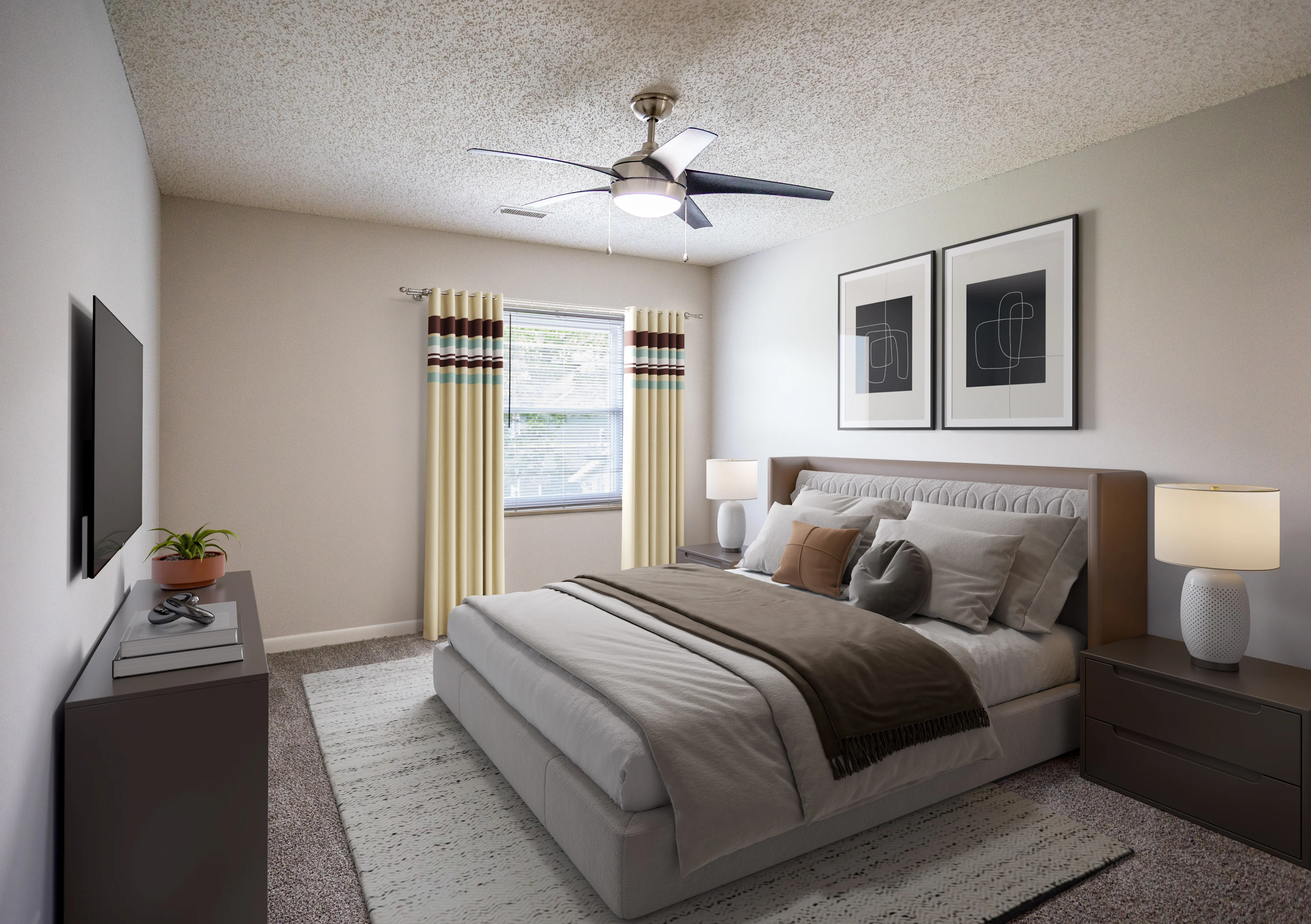 Furnished bedroom
