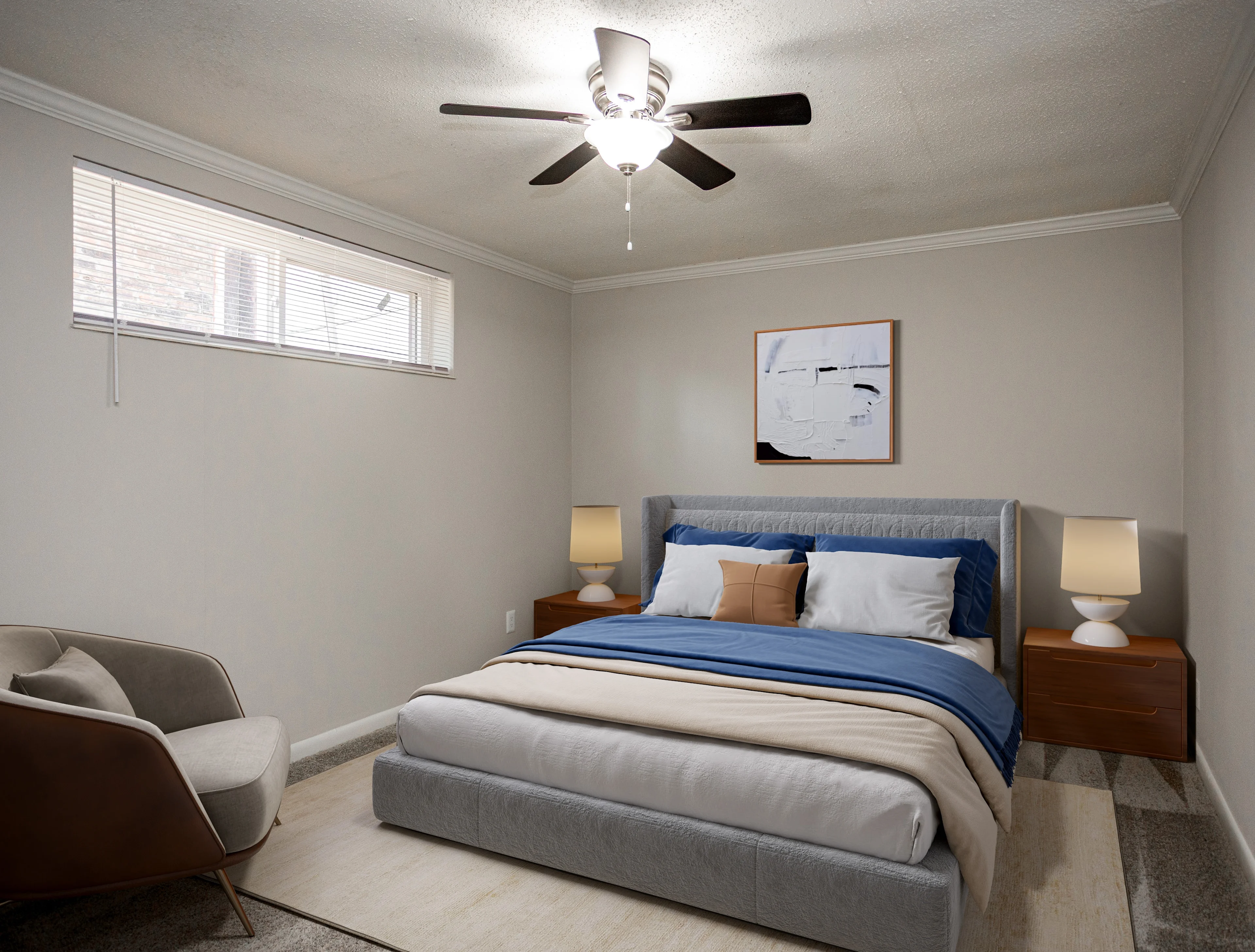 Furnished bedroom