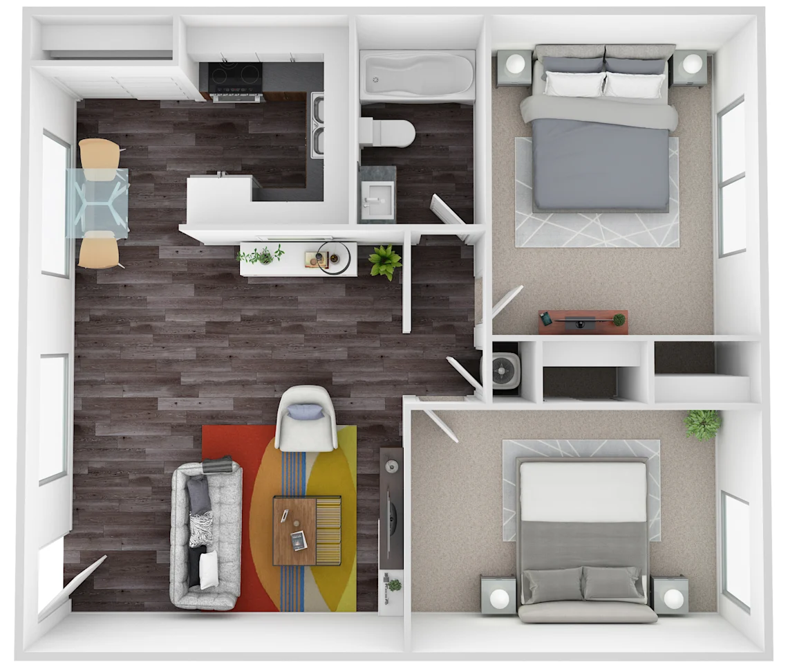 2x1 floor plan