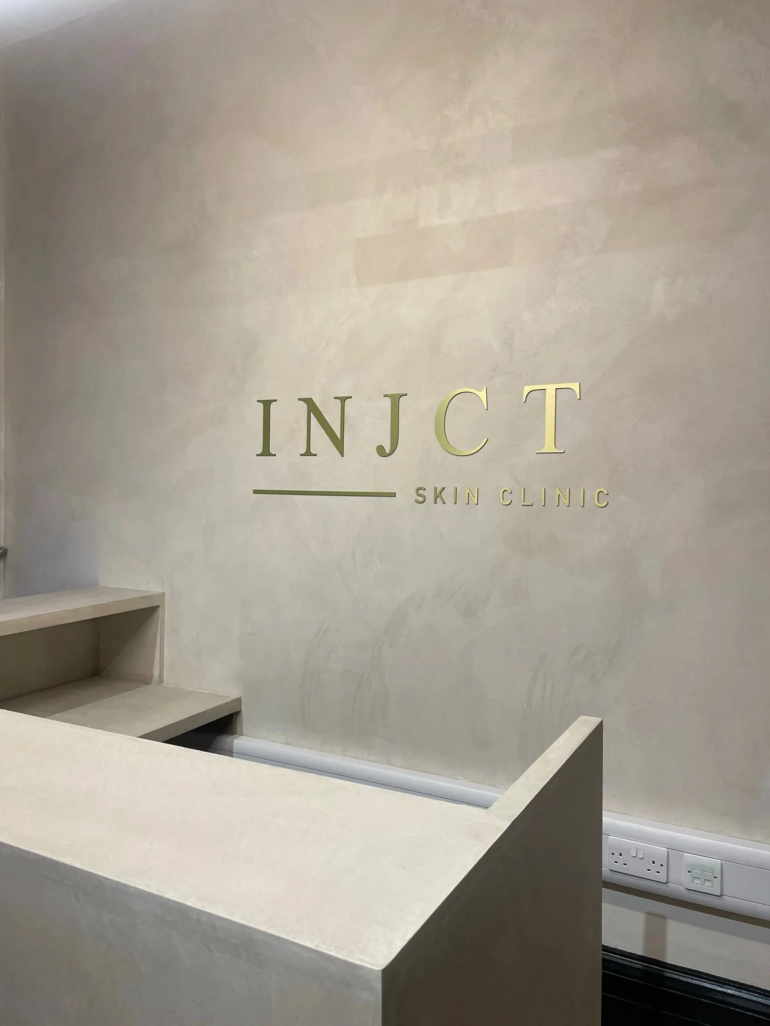 Decorative plaster finish on an interior wall
