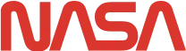 NASA logo in red with stylized letters forming the acronym.