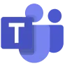 Microsoft Teams logo with stylized people icons.