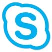 Skype logo with a stylized blue S inside a white cloud shape outlined in blue.