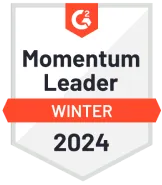 G2 Momentum Leader Winter 2024 badge.