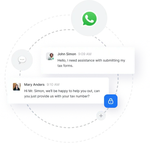 A group of chat bubbles with different messages.