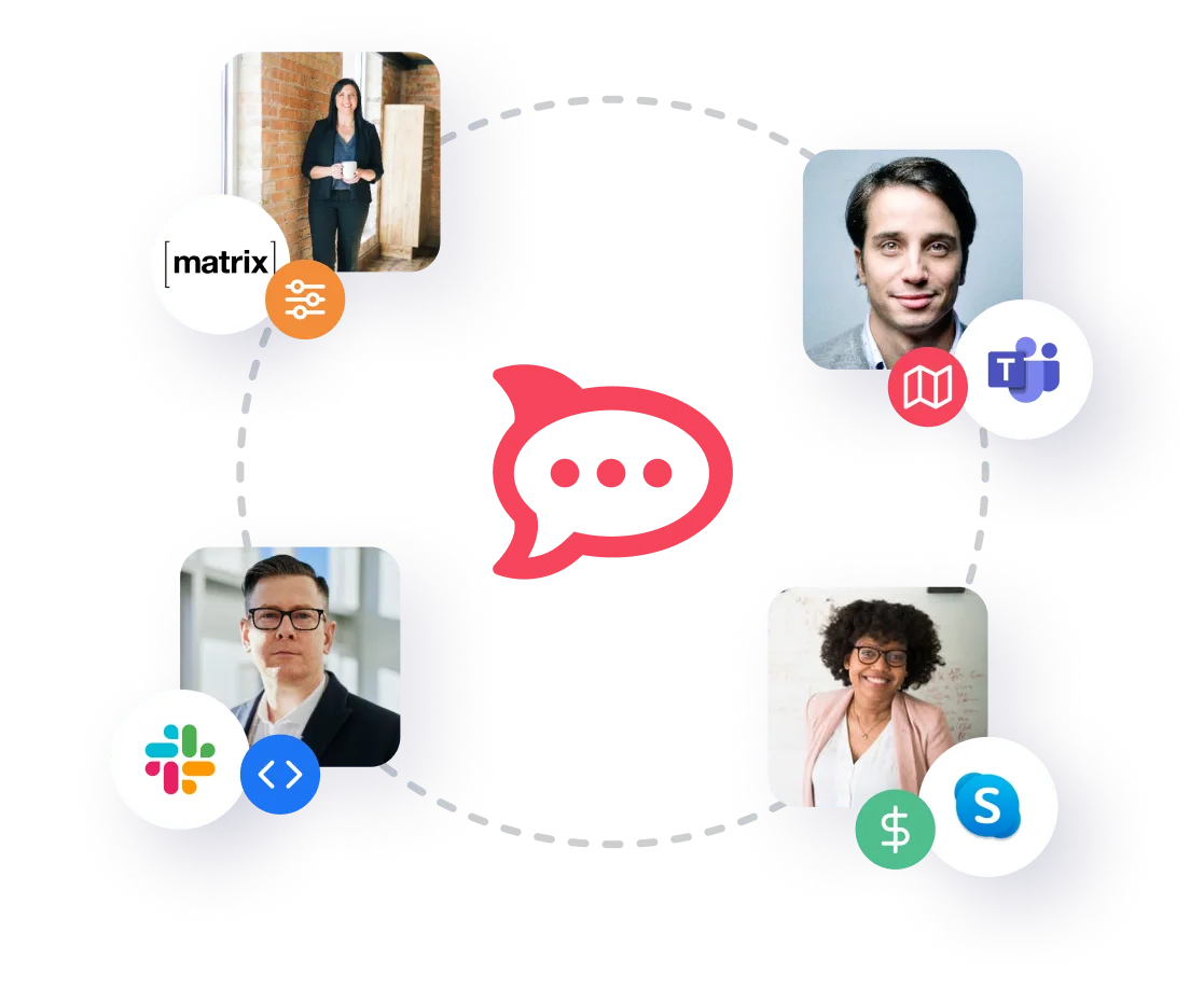 A group of people connected to a social network.