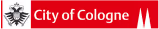 Logo of the City of Cologne featuring a black stylized eagle and the text 'City of Cologne'.