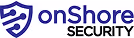 onShore SECURITY logo with shield icon incorporating an 'S' and keyhole.