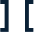 Blue bracket-shaped vector graphic on transparent background.