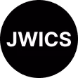 White uppercase letters 'JWICS' on a black background.