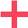 Red plus sign on a white background.