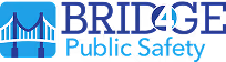 Logo featuring a blue bridge icon with the text 'BRIDGE Public Safety'.