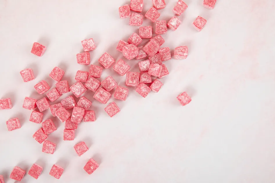 Delta 9 THC gummy cubes