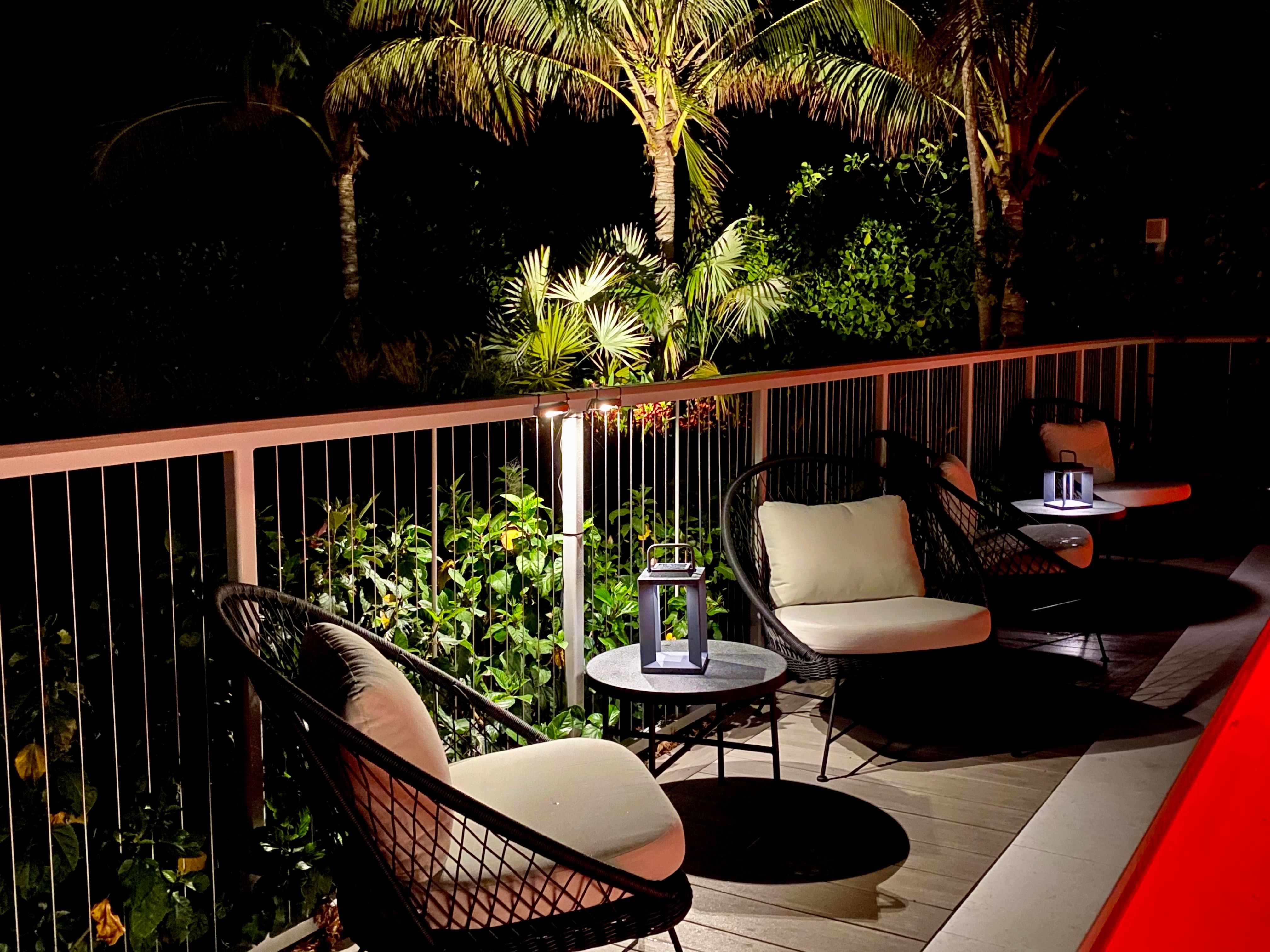 Evening seating on the deck