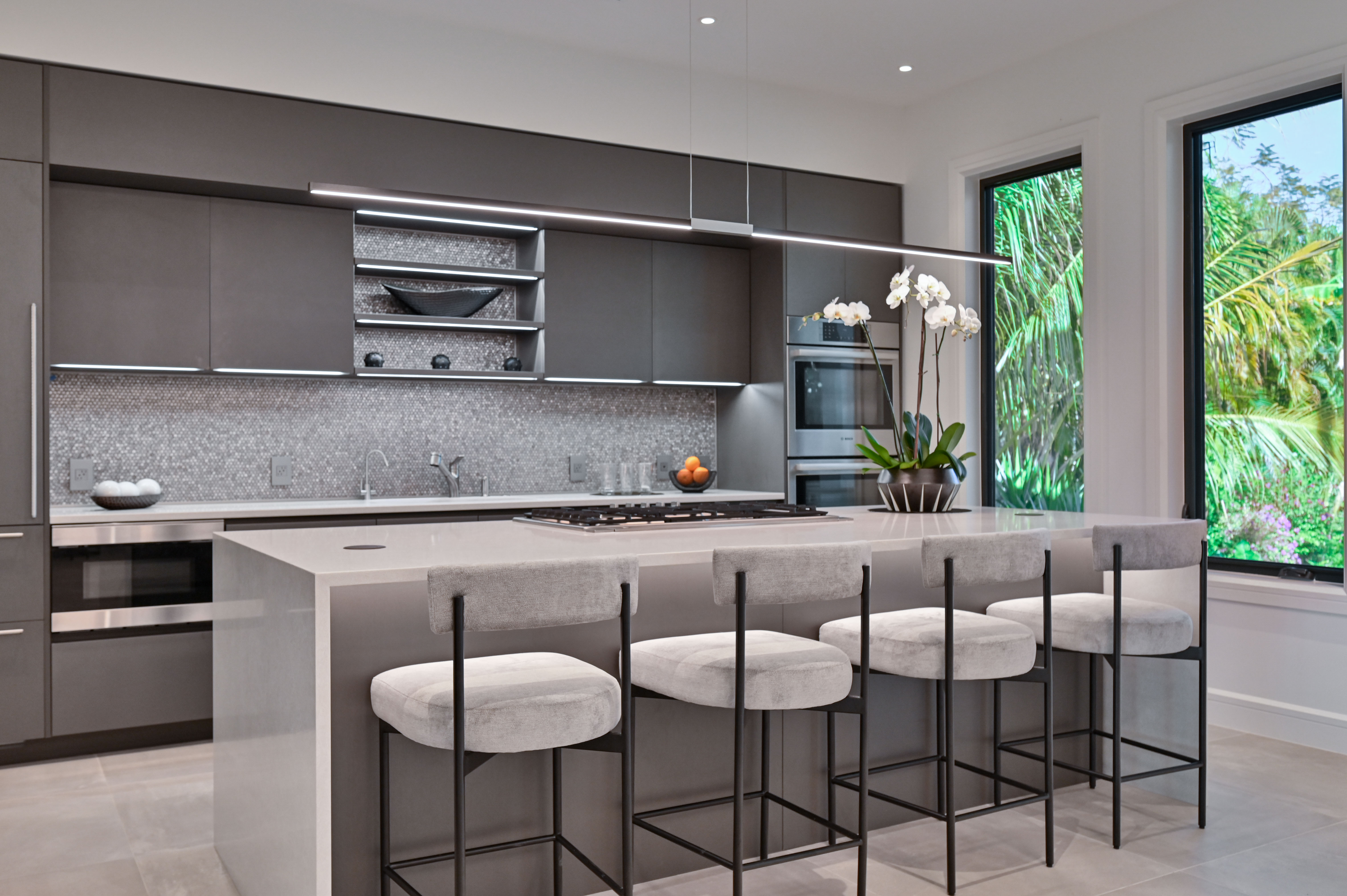 Kitchen island with bar seating
