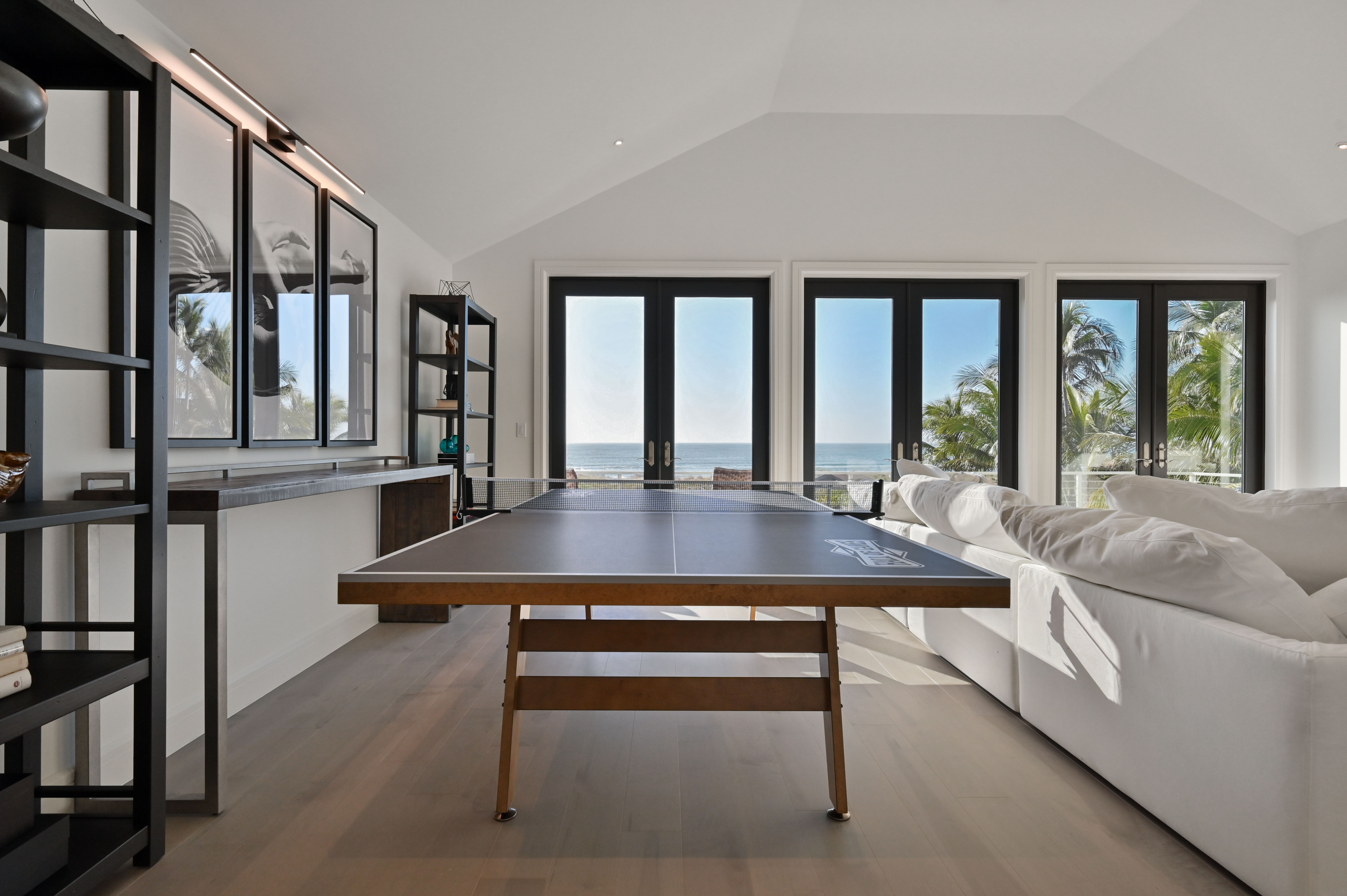 Games loft with ping pong and Gulf views