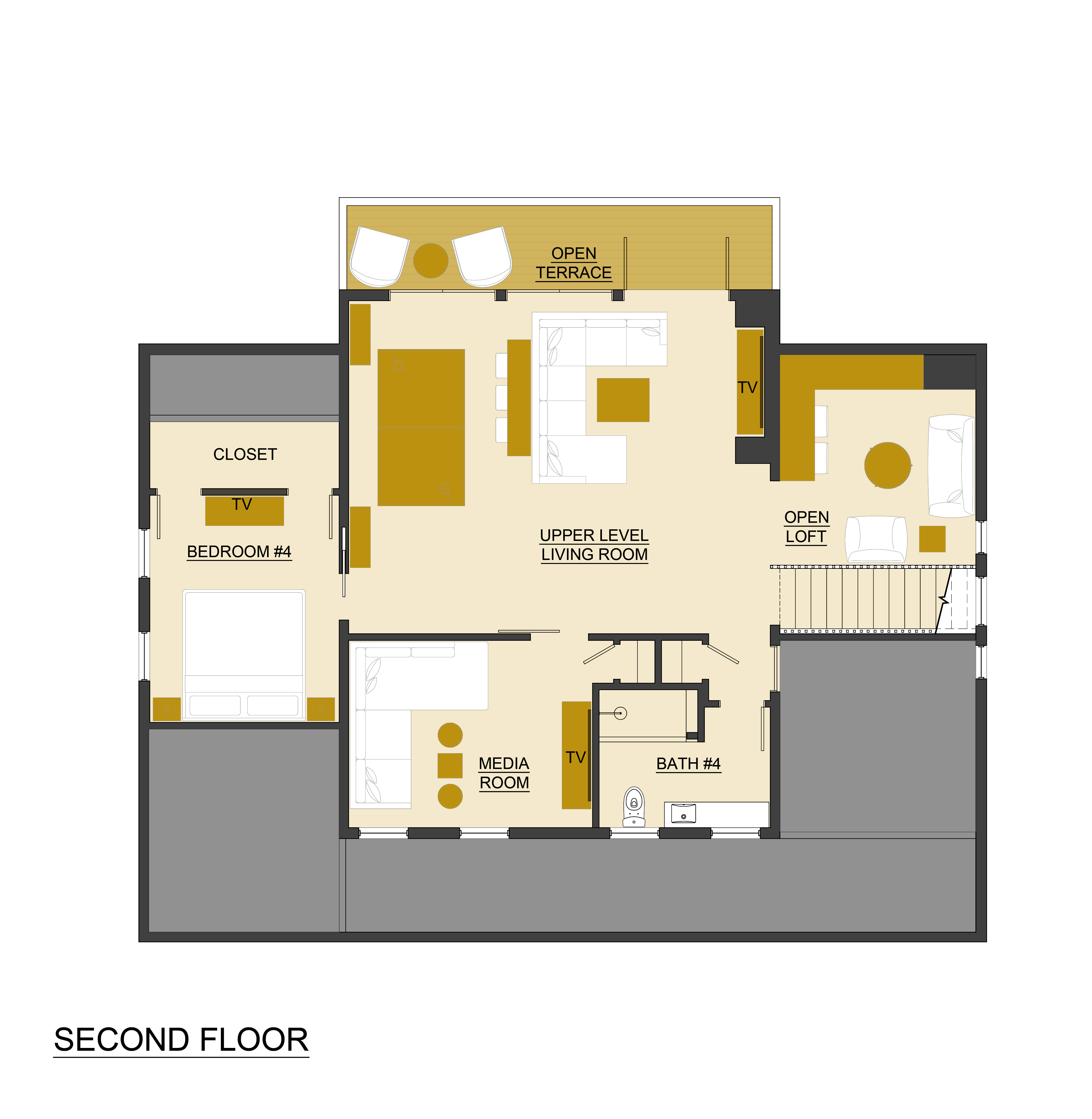 Second-floor plan