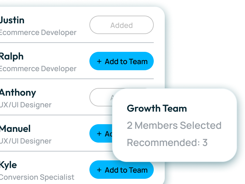 Team selection illustration