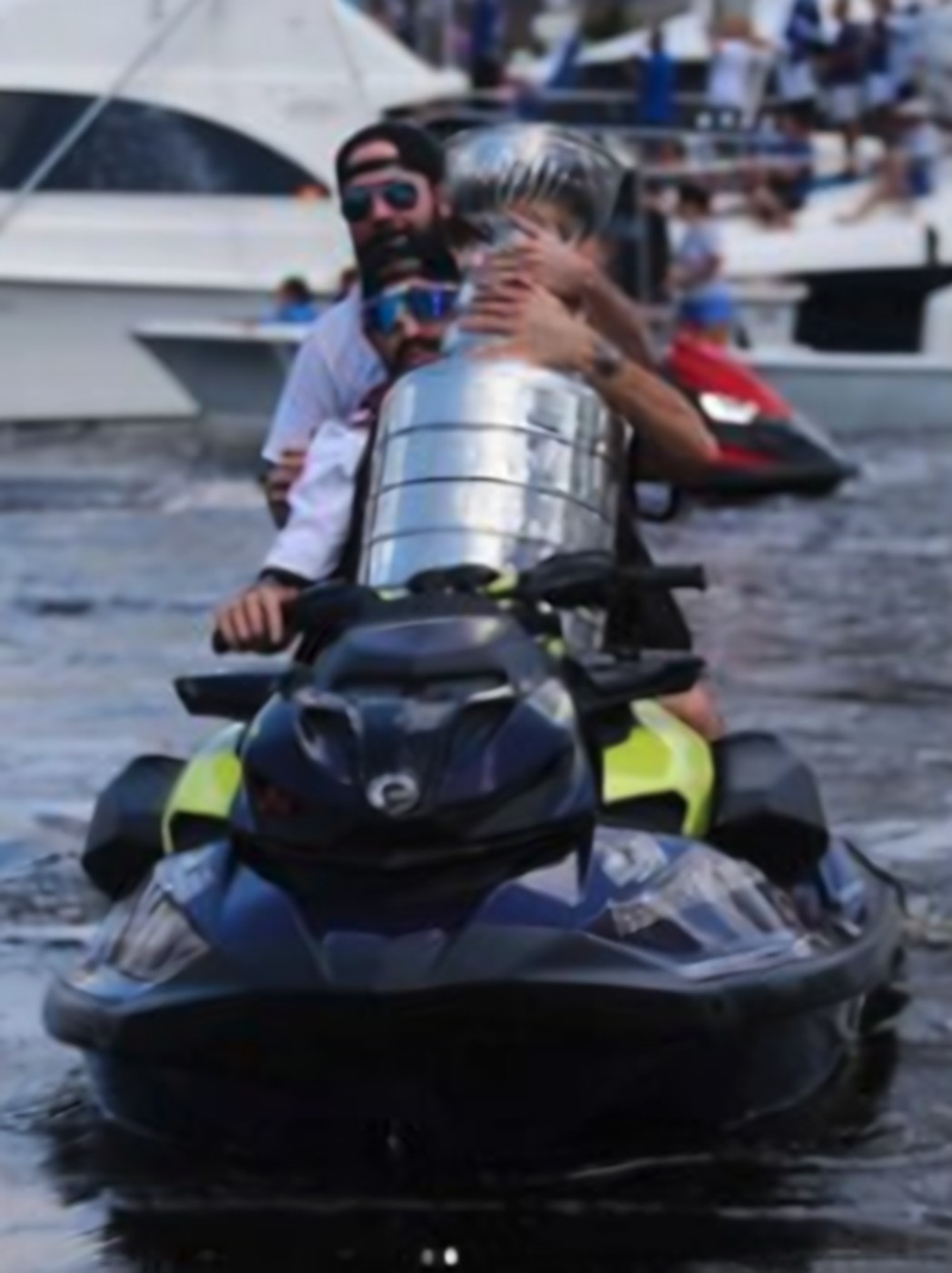 Riding a Sea-Doo with the Stanley Cup