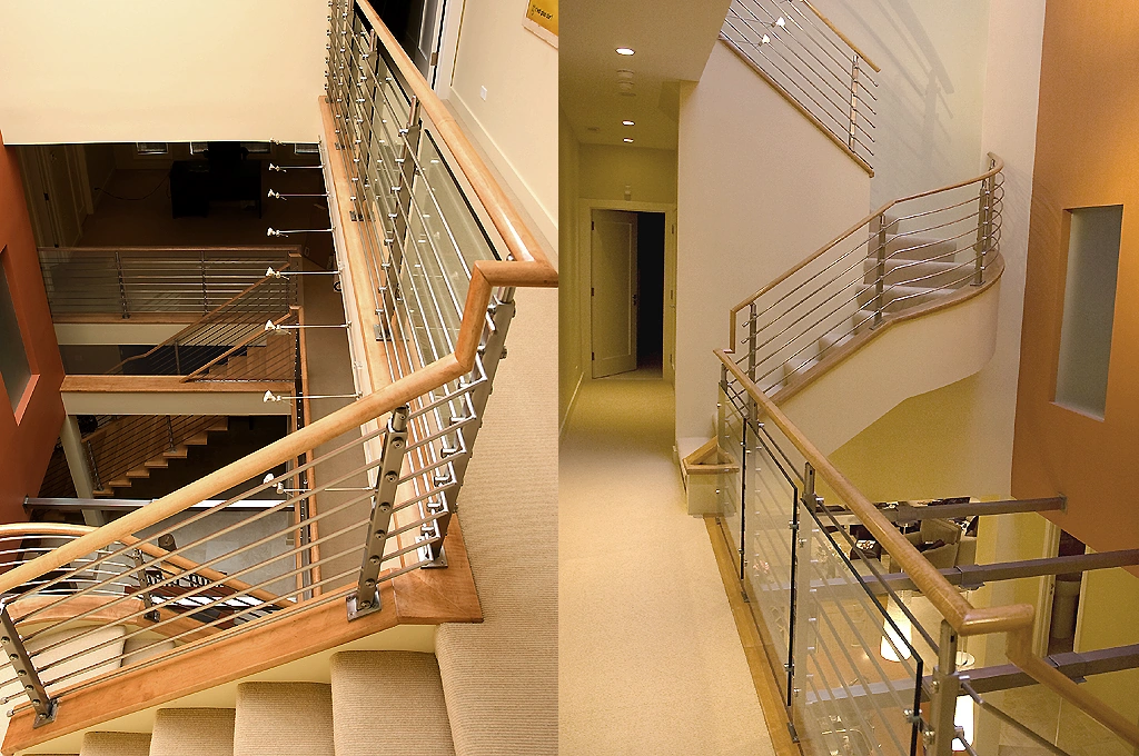 Custom staircase at Chicago Townhouse