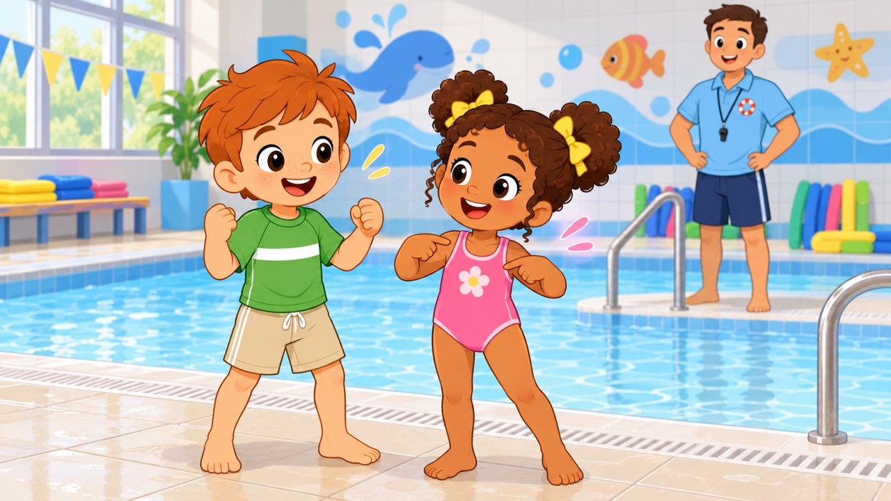 Plouf ! À la piscine