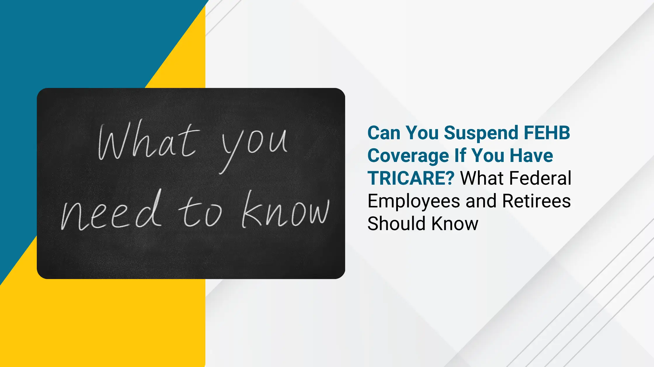 Can You Suspend FEHB for TRICARE? Rules for Federal Retirees