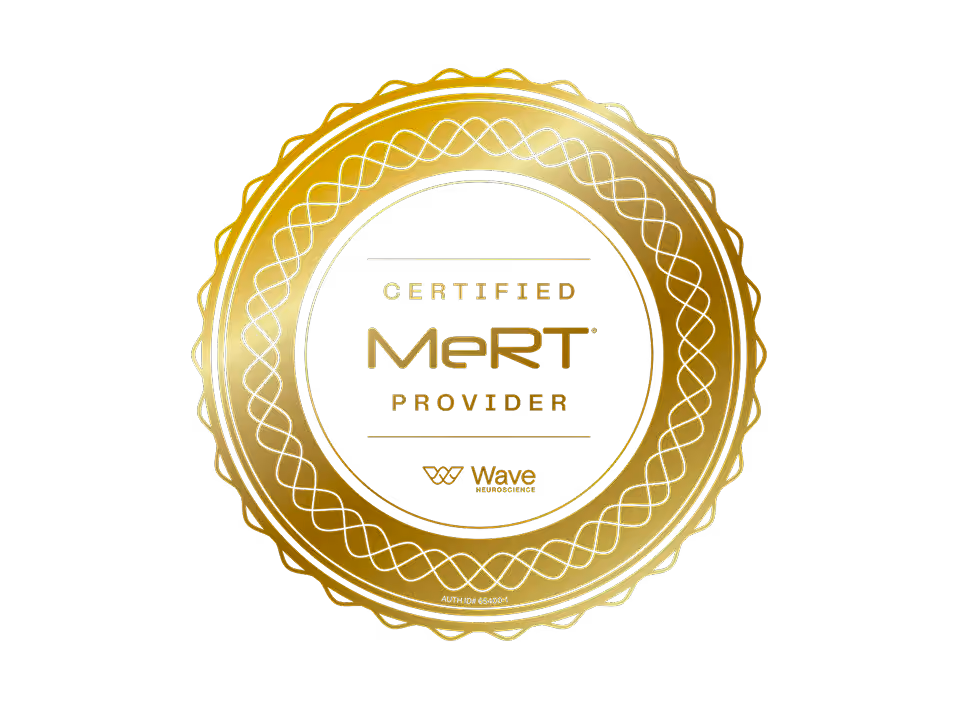 Gold circular seal with scalloped edges and intricate pattern around the border, featuring the text 'Certified MaRT Provider' and a small logo at the bottom center.