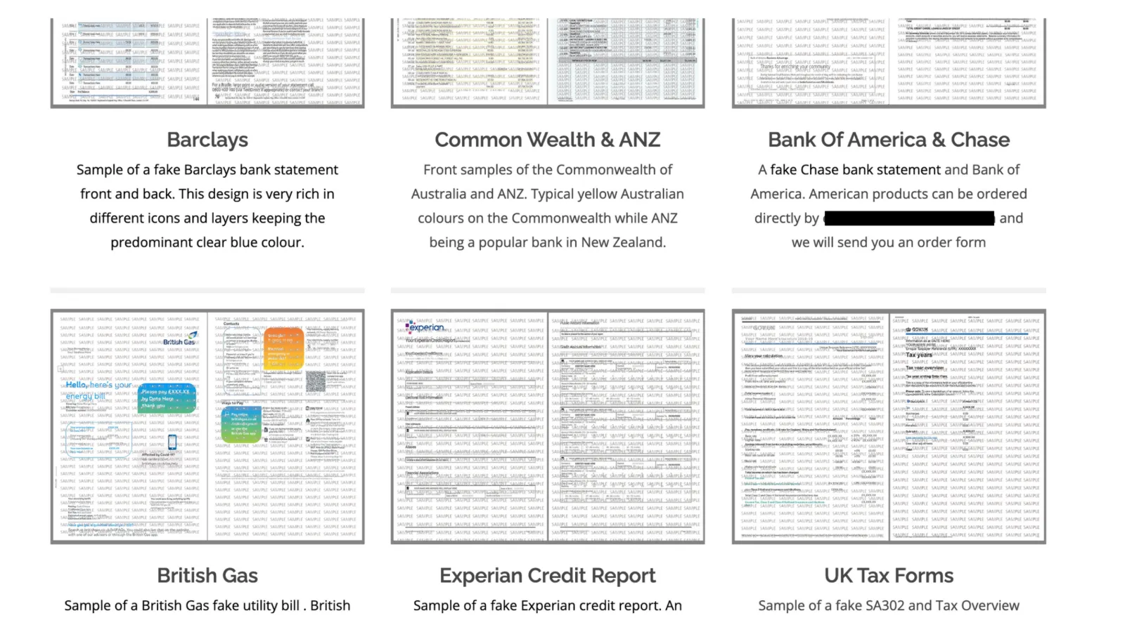 Fake Bank Statement examples