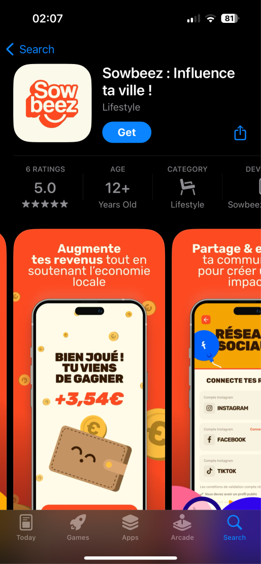 Commence à utiliser Sowbeez dès maintenant pour promouvoir les commerces locaux et gagner de l'argent grâce à ton influence !