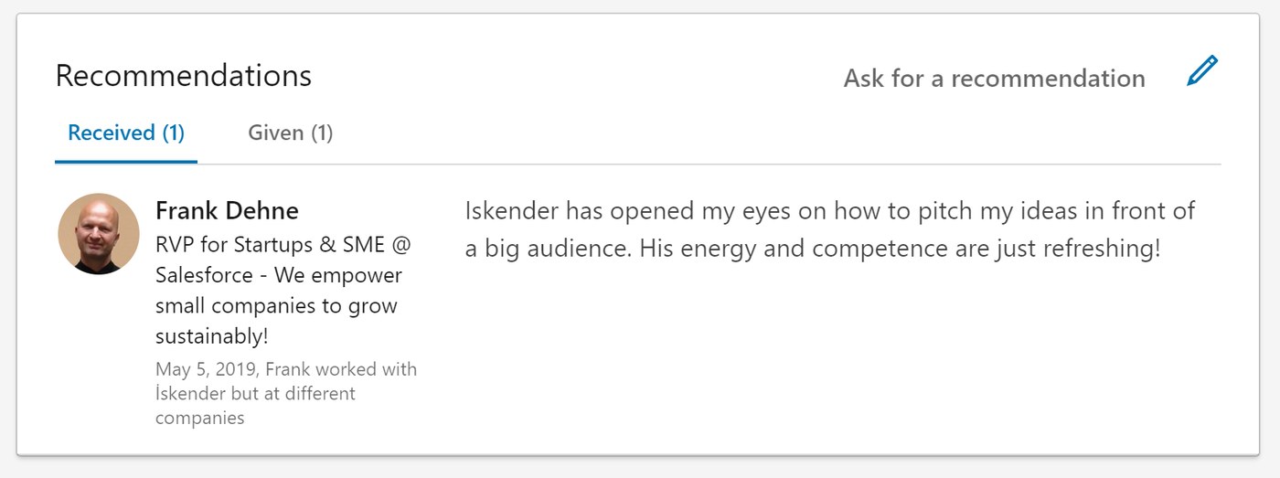 Audience feedback on a keynote by Iskender Dirik