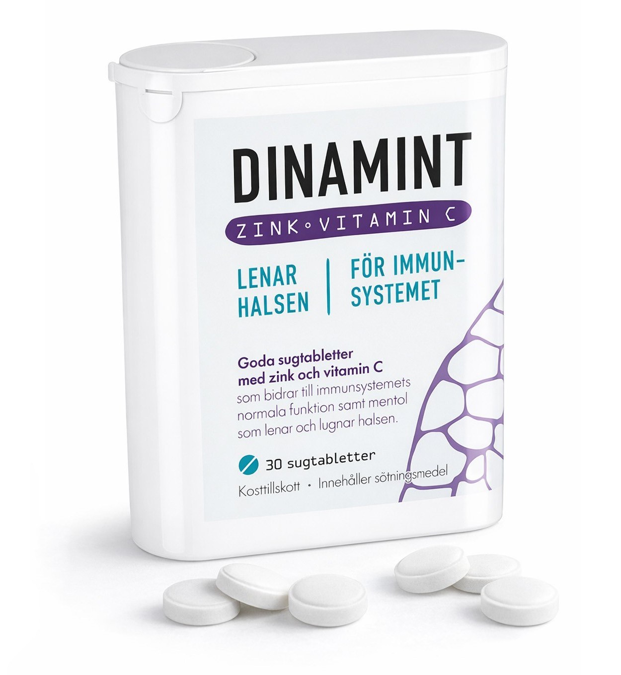 Dinamint Original – sugtabletter med zink och vitamin C