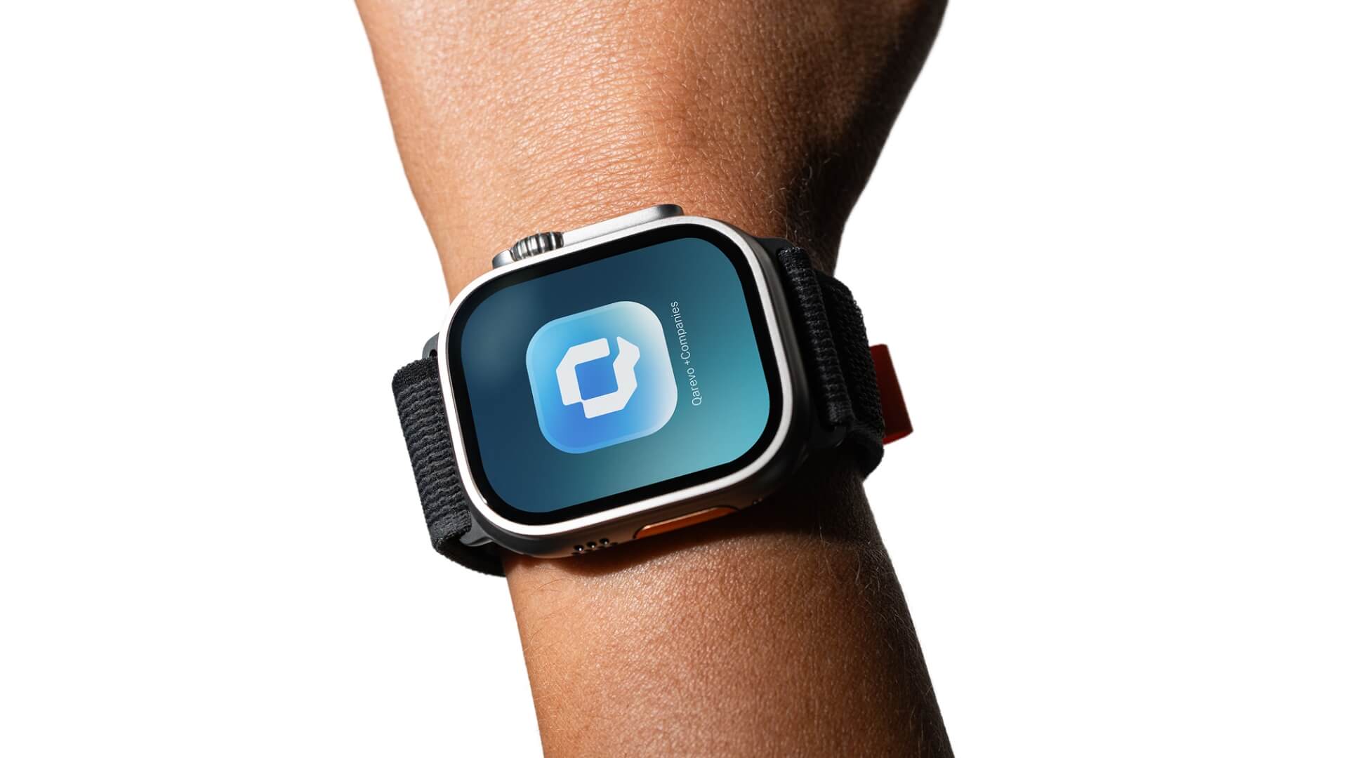 Qarevo Branding auf einer Smartwatch