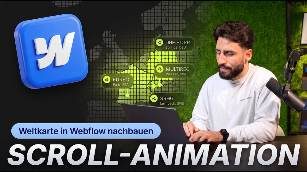 Video: Scroll-Animation in Webflow: Weltkarte Schritt für Schritt nachbauen