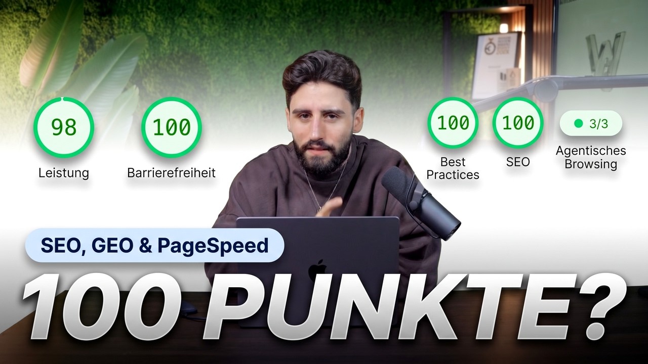 Video-Thumbnail: 98 im PageSpeed trotz Videos