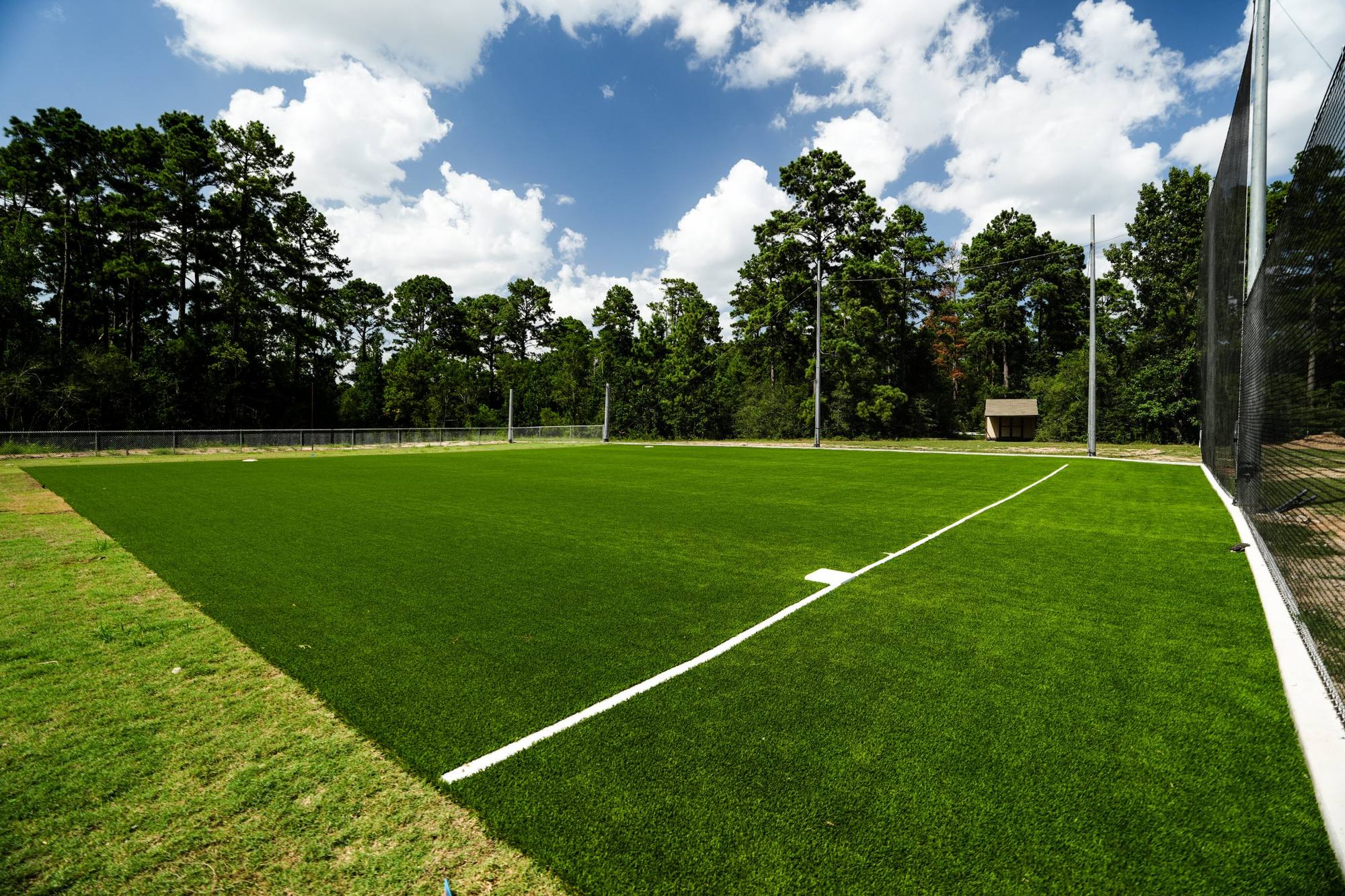 Turf practice field at DrillBit Baseball in Pinehurst, Texas