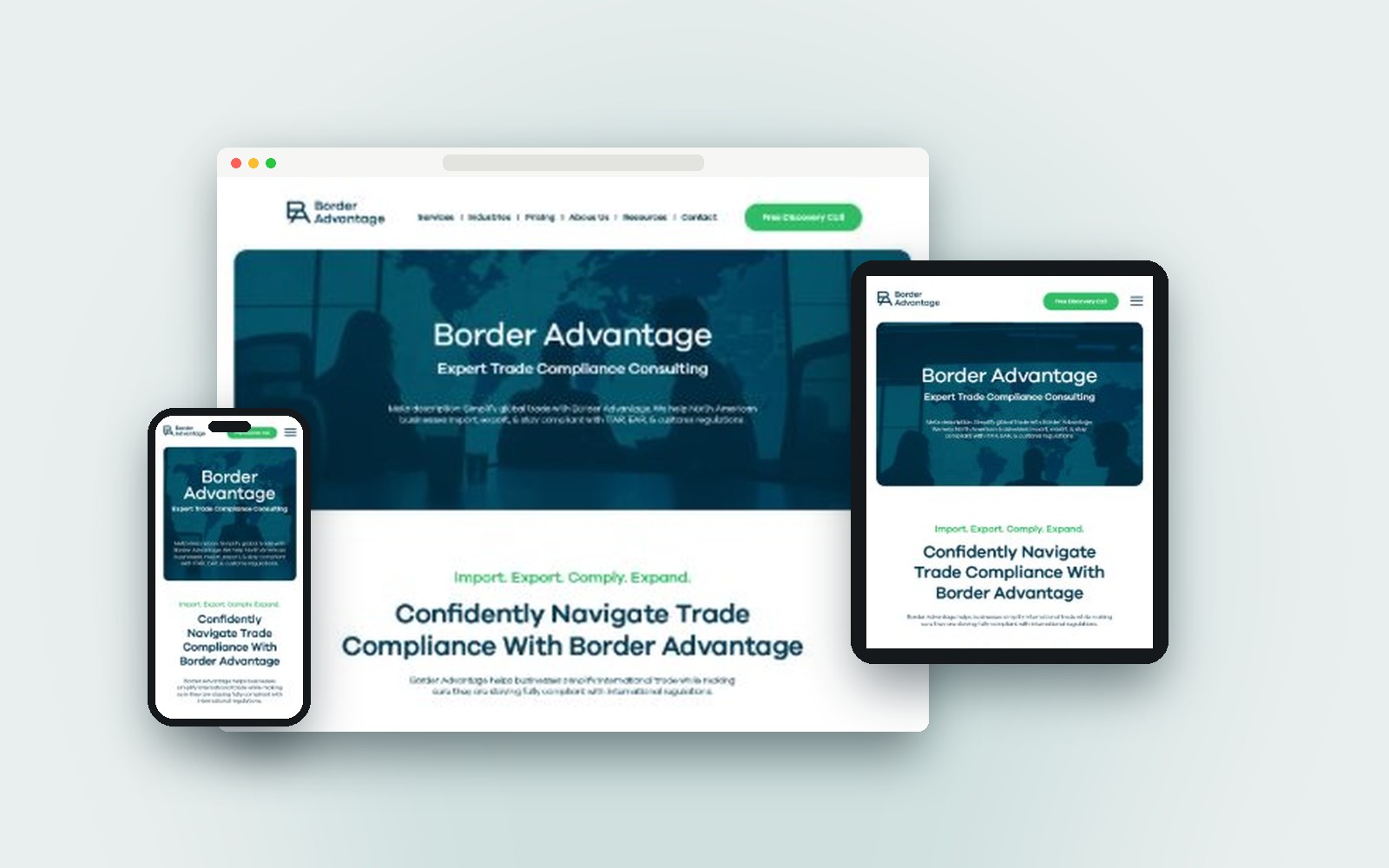 Border Advantage — Responsive landing page