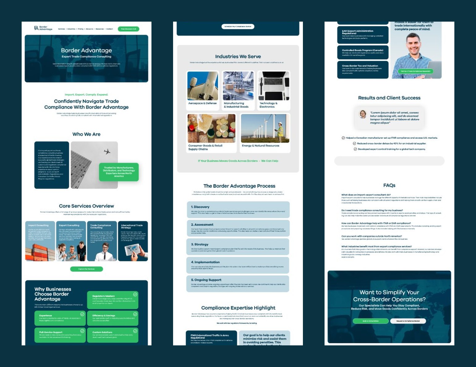 Border Advantage — Full landing page