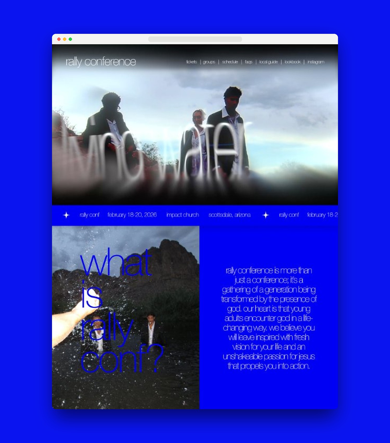 Rally Conference — Landing page