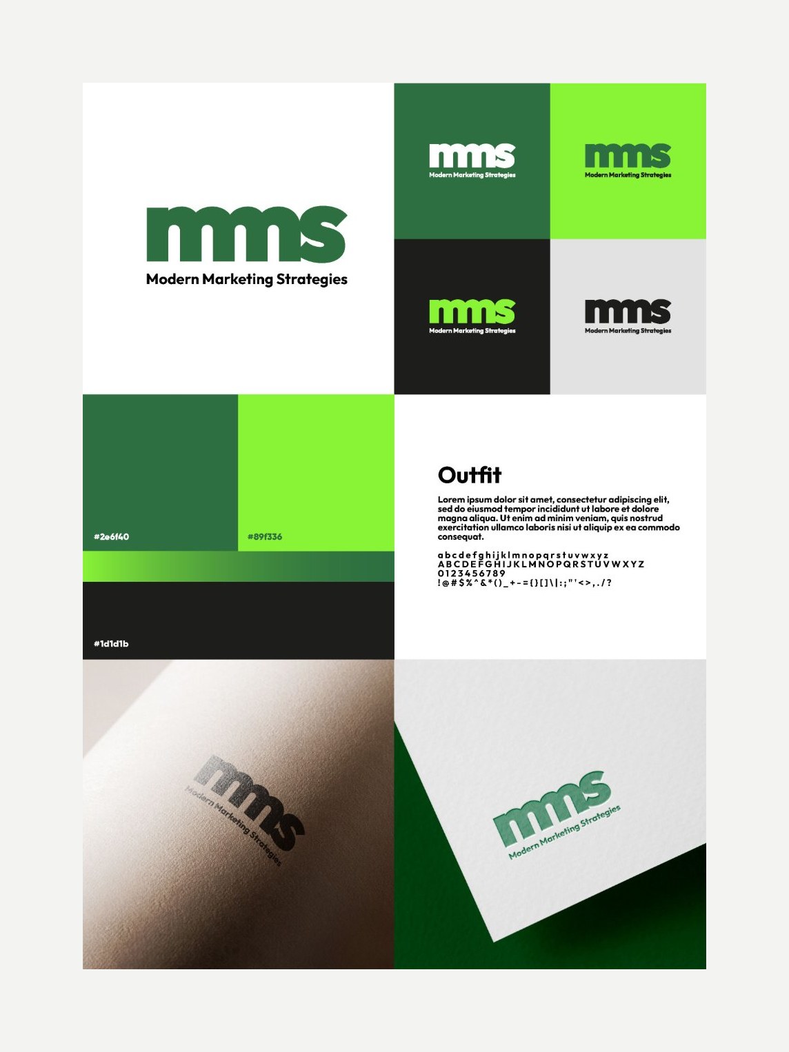 Modern Marketing Strategies — Proposal 2 — brand board