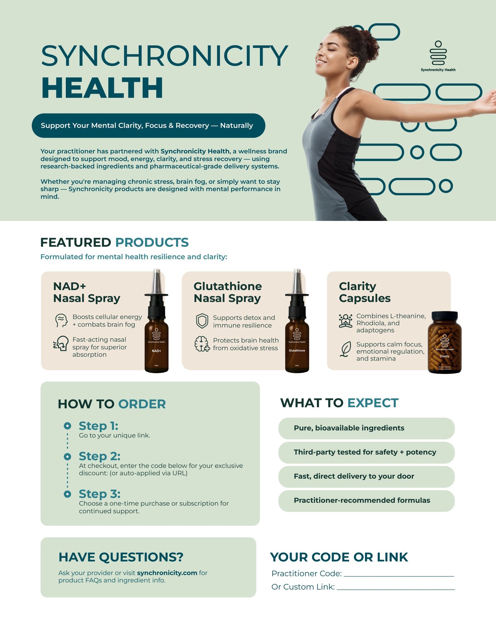 Synchronicity Health — Client one-pager