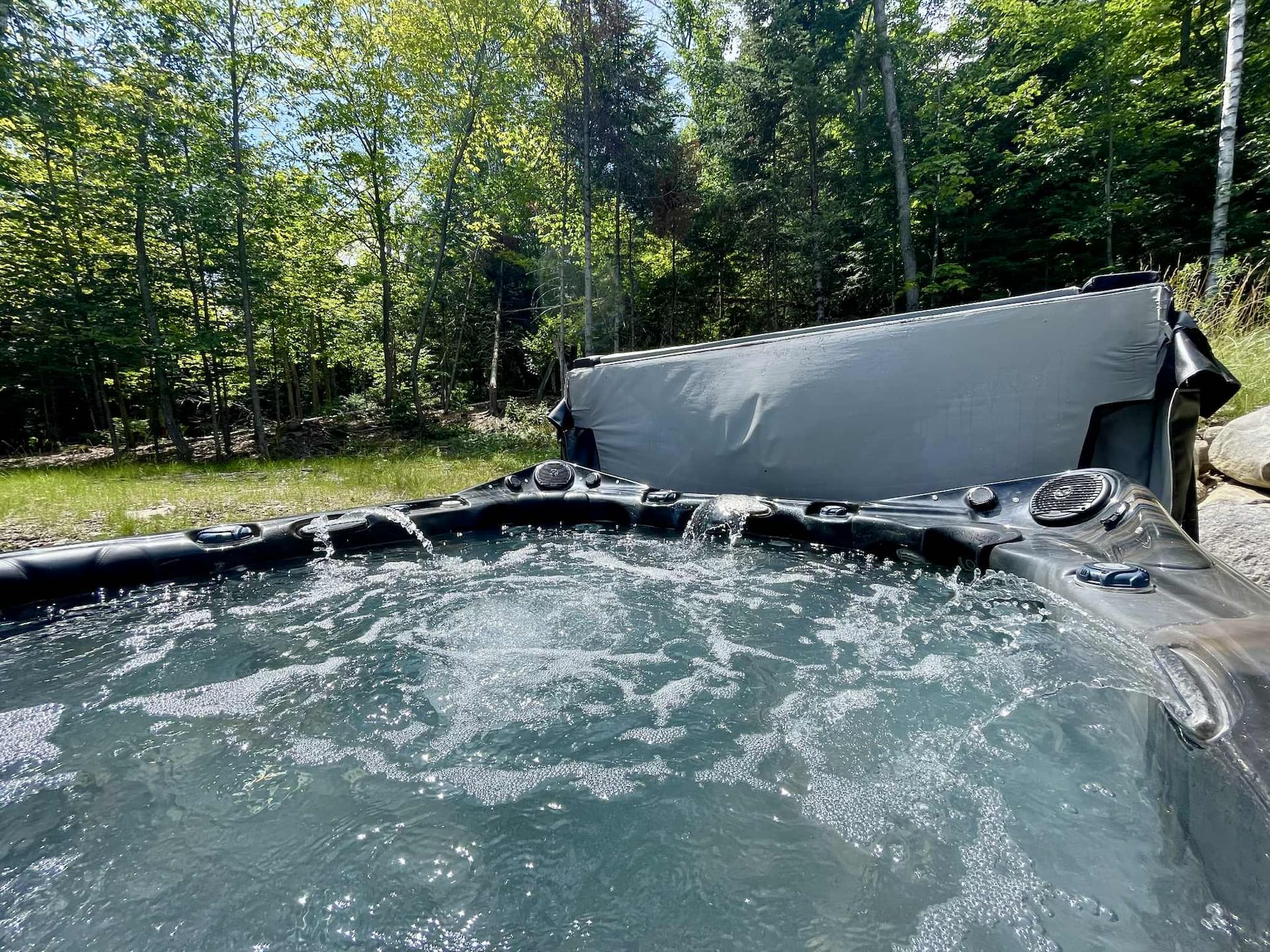 Private outdoor hot tub