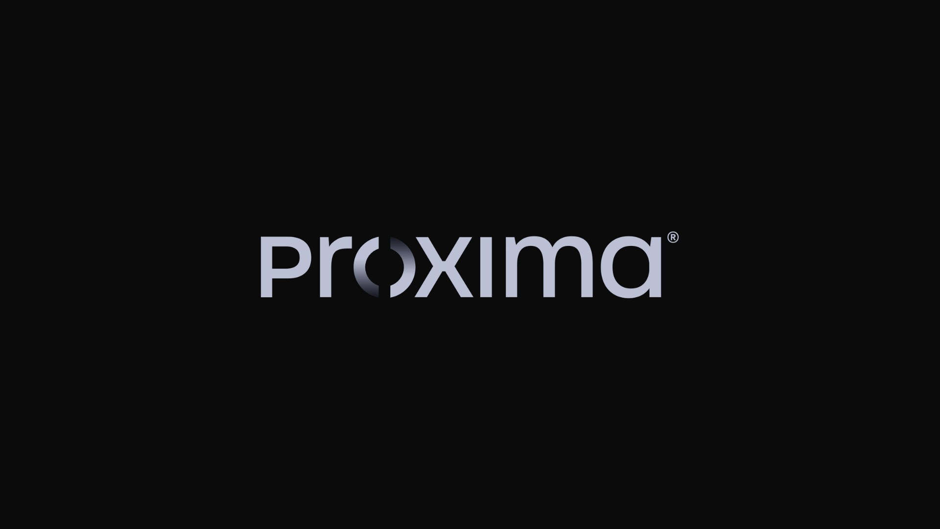 Proxima-Wortmarke auf Schwarz