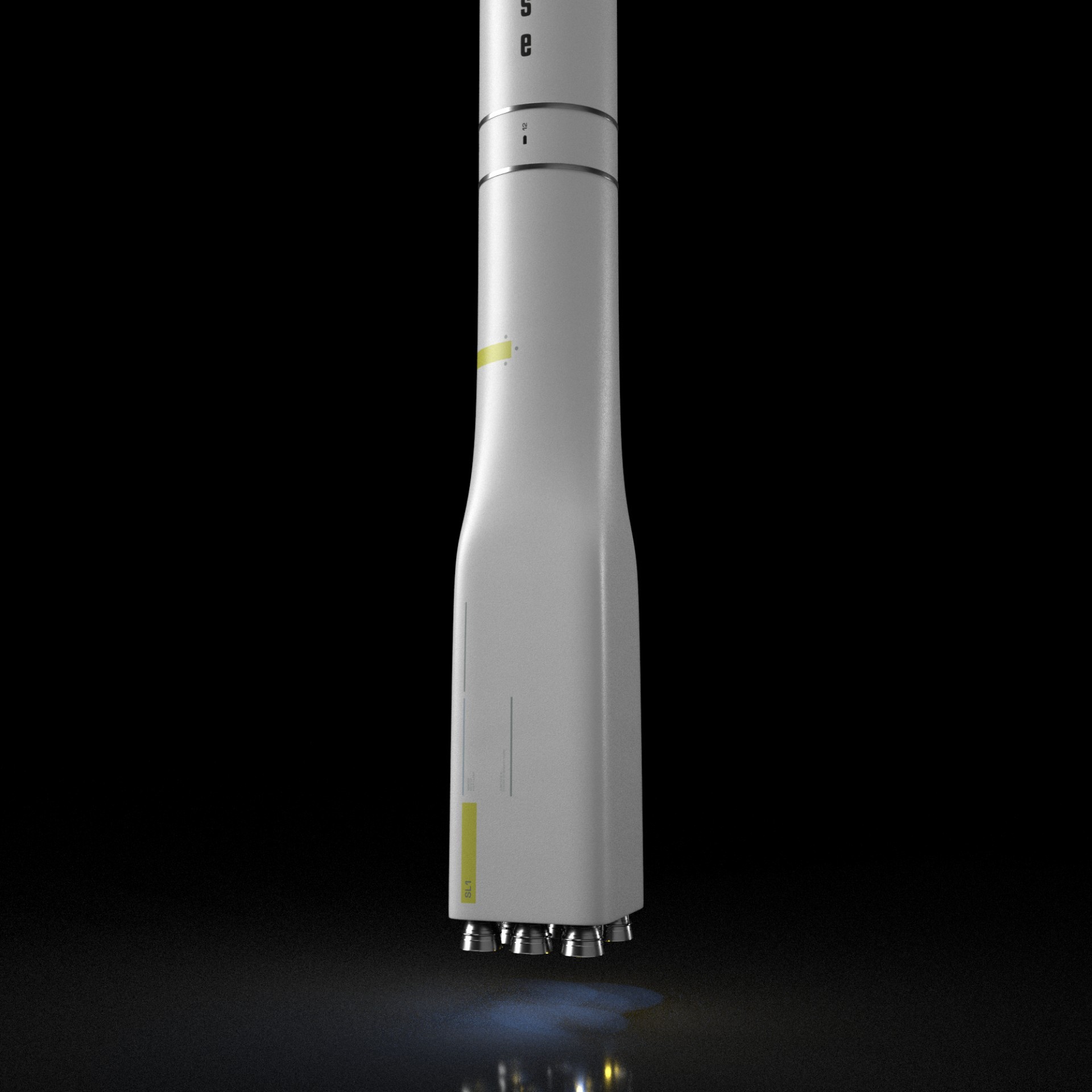 HyImpulse-Rakete auf dem Startplatz als 3D-Rendering
