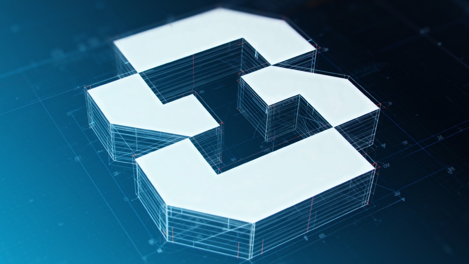 Innovspatial-Bildmarke als 3D-Gitterform