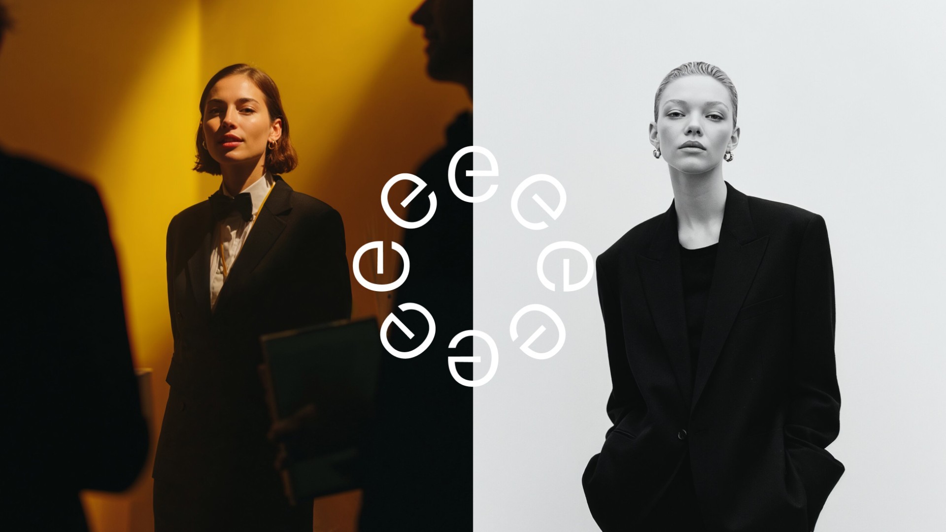 Eventas-Kampagnenmotiv mit Models und Kreis-Bildmarke
