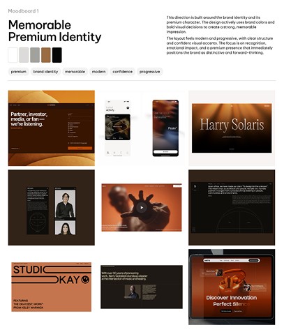 Markenübersicht „Memorable Premium Identity“ mit Bildwelt und Anwendungen