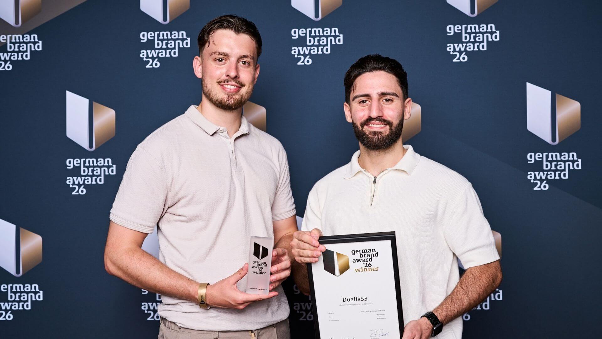 German Brand Award Winner 2026 - Branding für Dualis53
