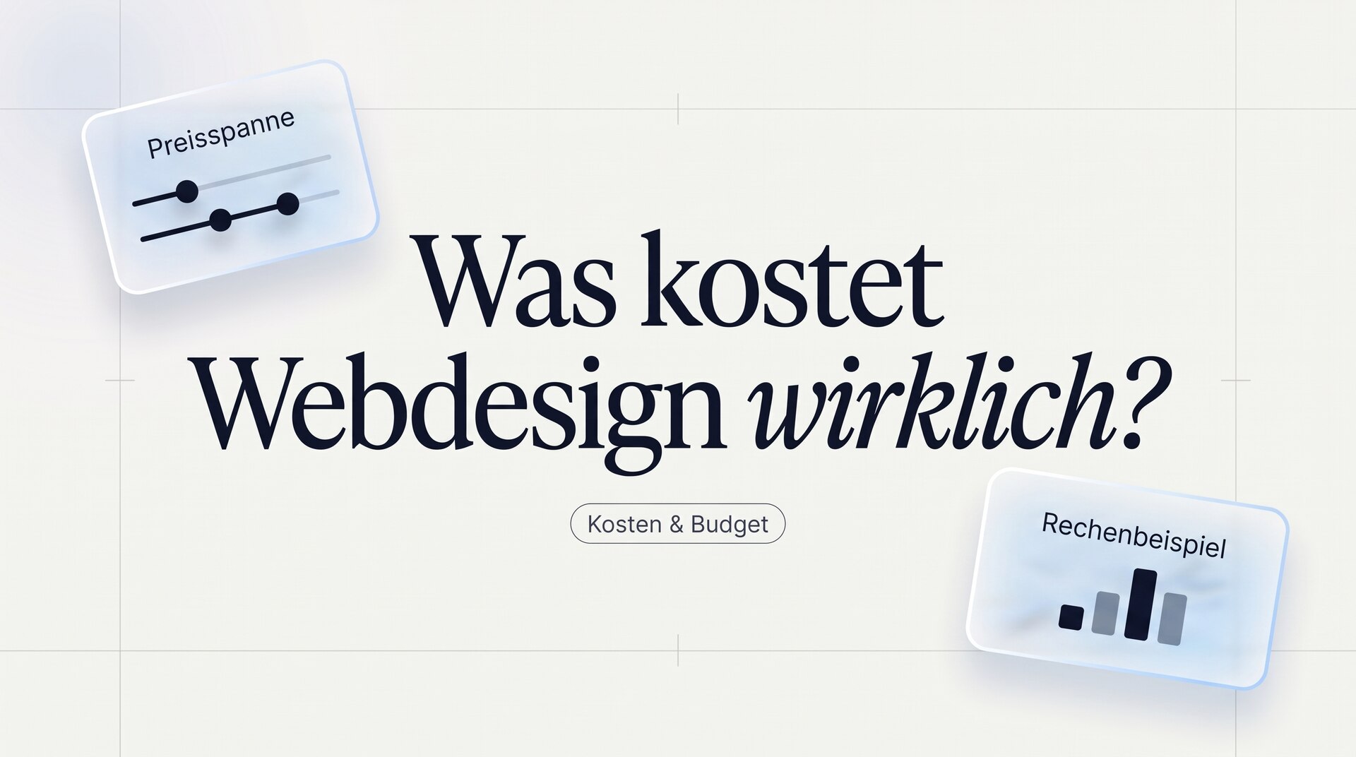 Webdesign-Kosten: Preisspannen, Treiber und ein Rechenbeispiel