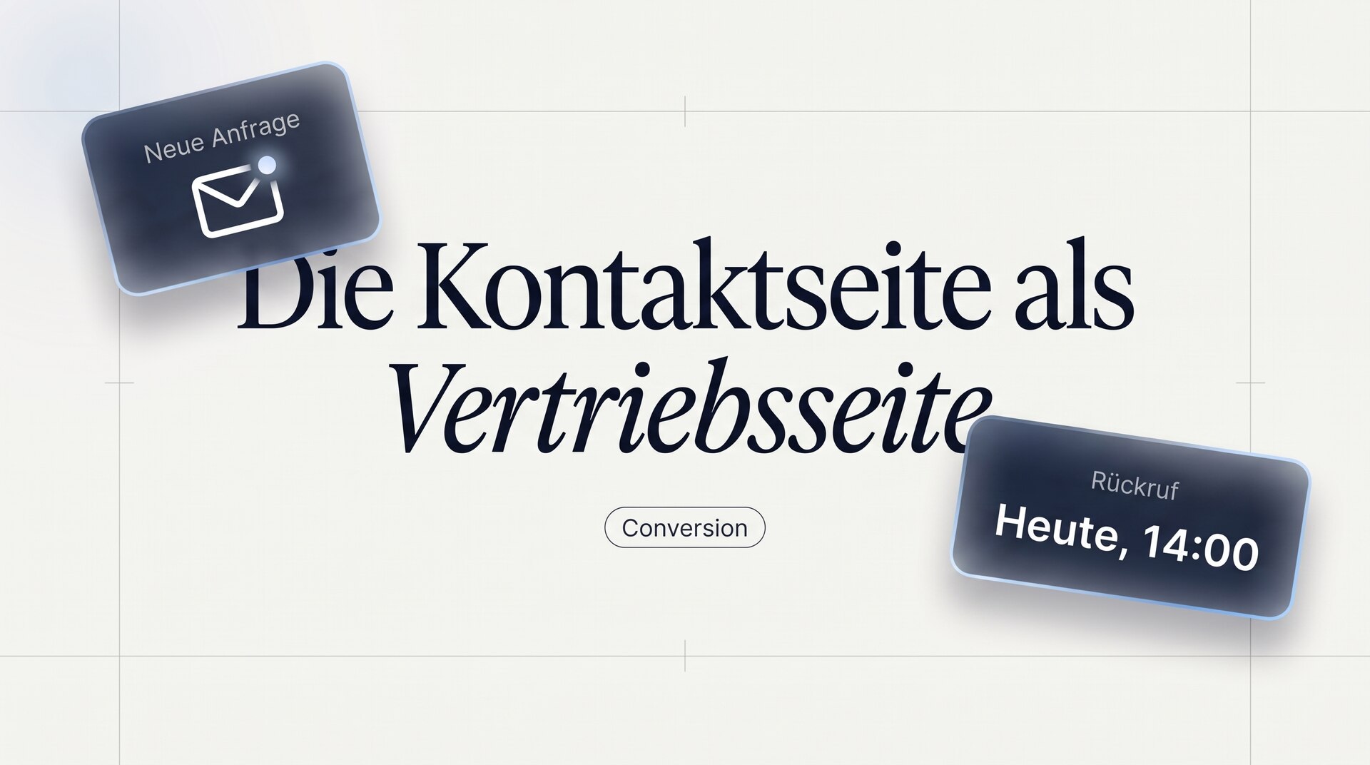 Die Kontaktseite als Vertriebsseite