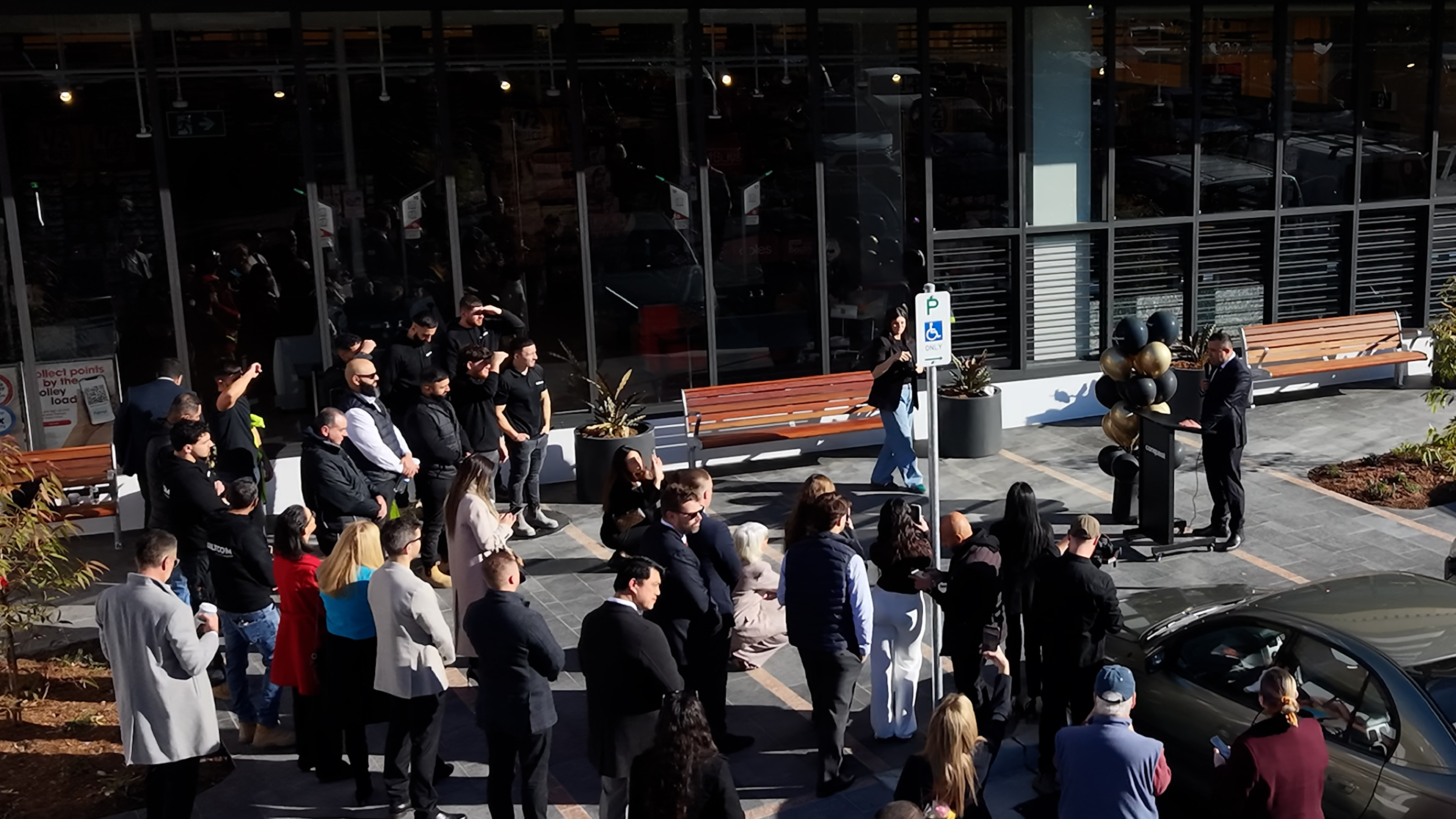 Video still from the Coles Caringbah opening at Caringbah Pavilion